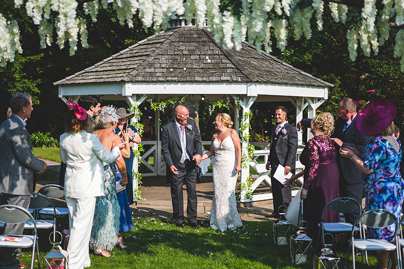 Armathwaite Hall wedding in the Gazebo