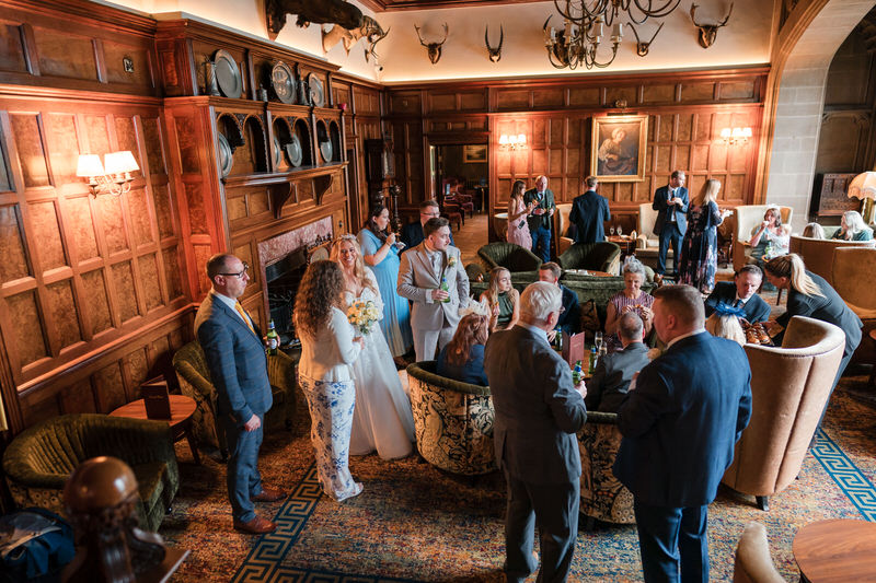 Canapés during the wedding reception at Armathwaite Hall