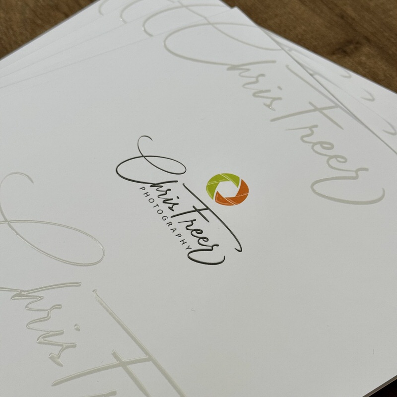 Inside pages of Chris Freer wedding brochure
