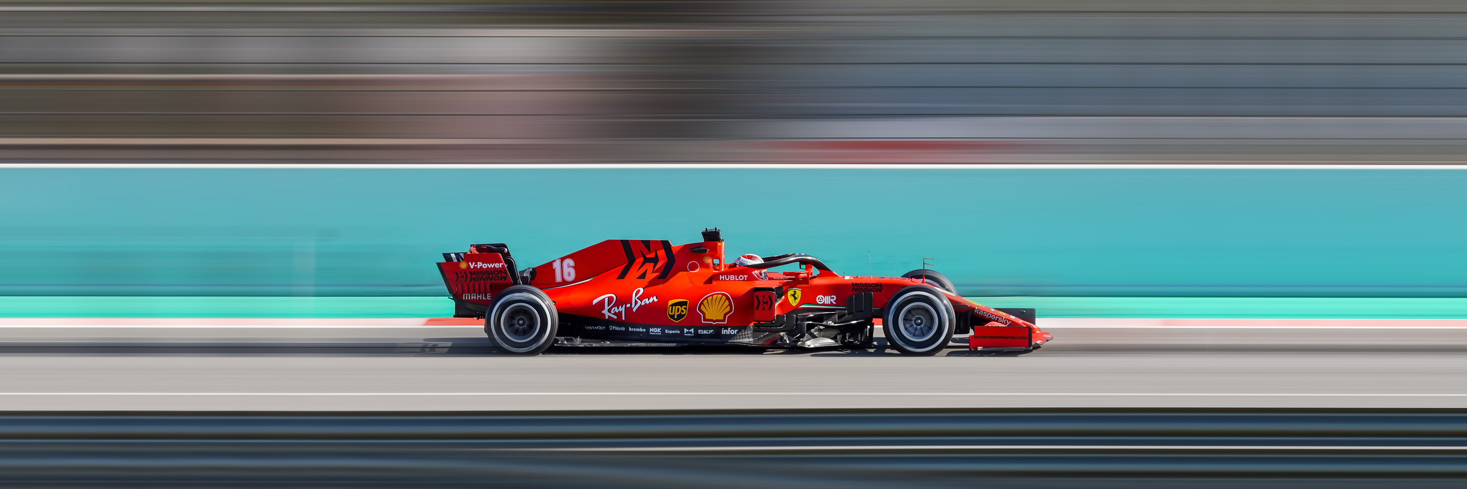 Ferrari Formula One car photographed at speed by Chris Freer