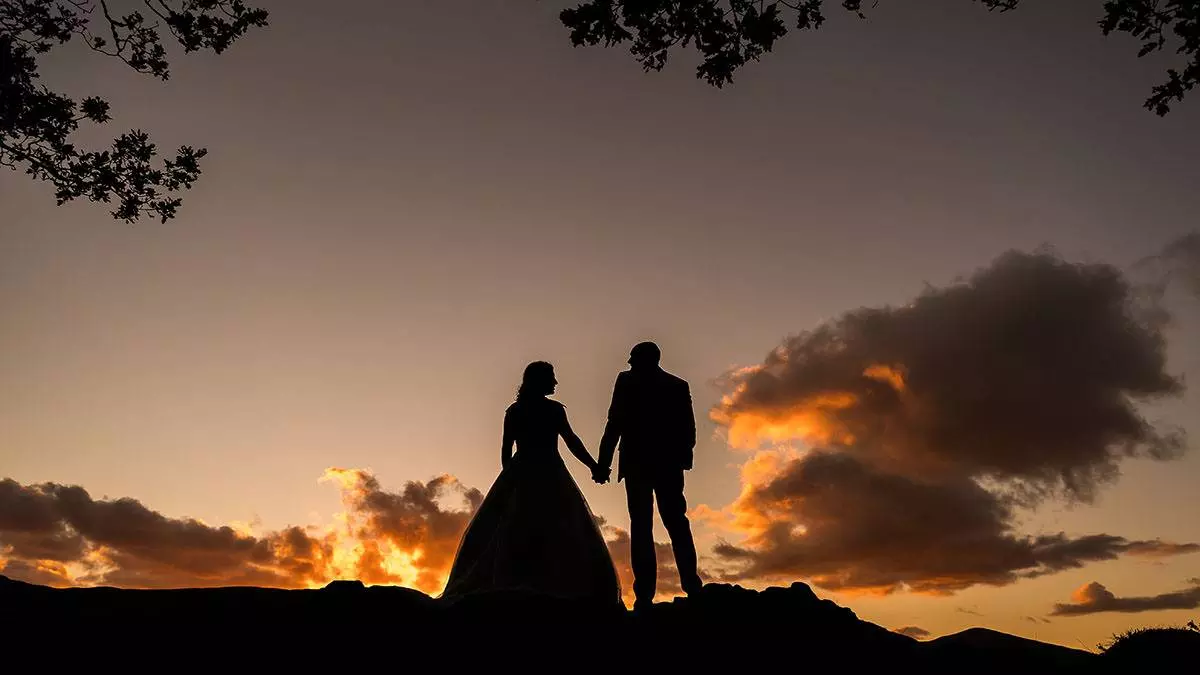 wedding sunset photographs at surprise view, Keswick, Lake District wedding sunset photographs at surprise view, Keswick, Lake District