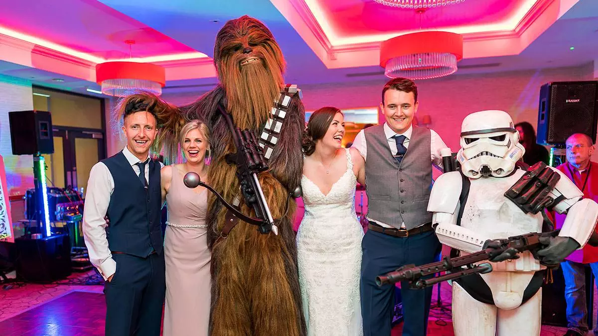 Star Wars fun at Lodore Falls Hotel wedding Star Wars fun at Lodore Falls Hotel wedding