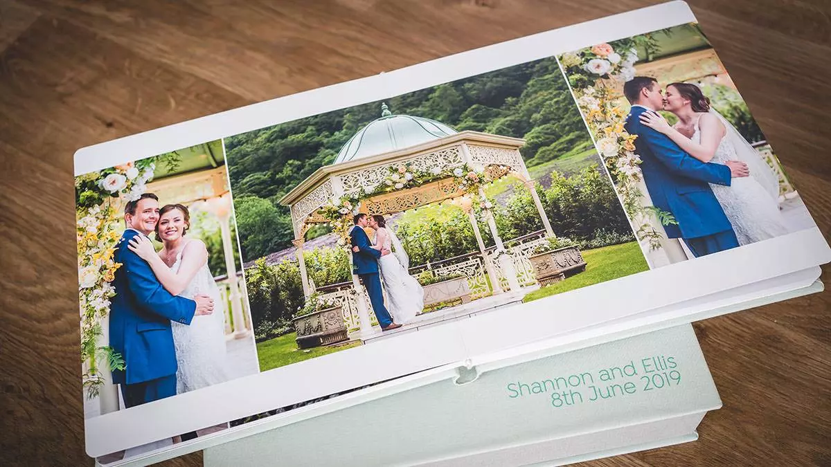 interior pages from high quality wedding albums, Lake District wedding at Lodore Falls Hotel interior pages from high quality wedding albums, Lake District wedding at Lodore Falls Hotel