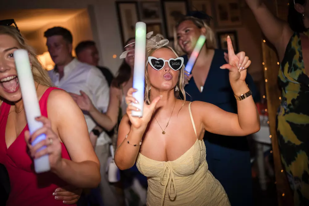 Evening party atmosphere wedding photography