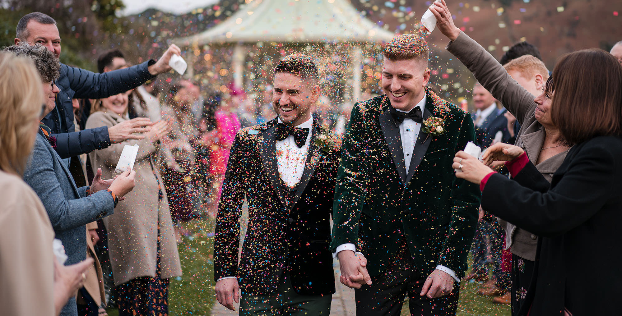 LGBTQIA+ wedding couple photographed naturally in the Lake District