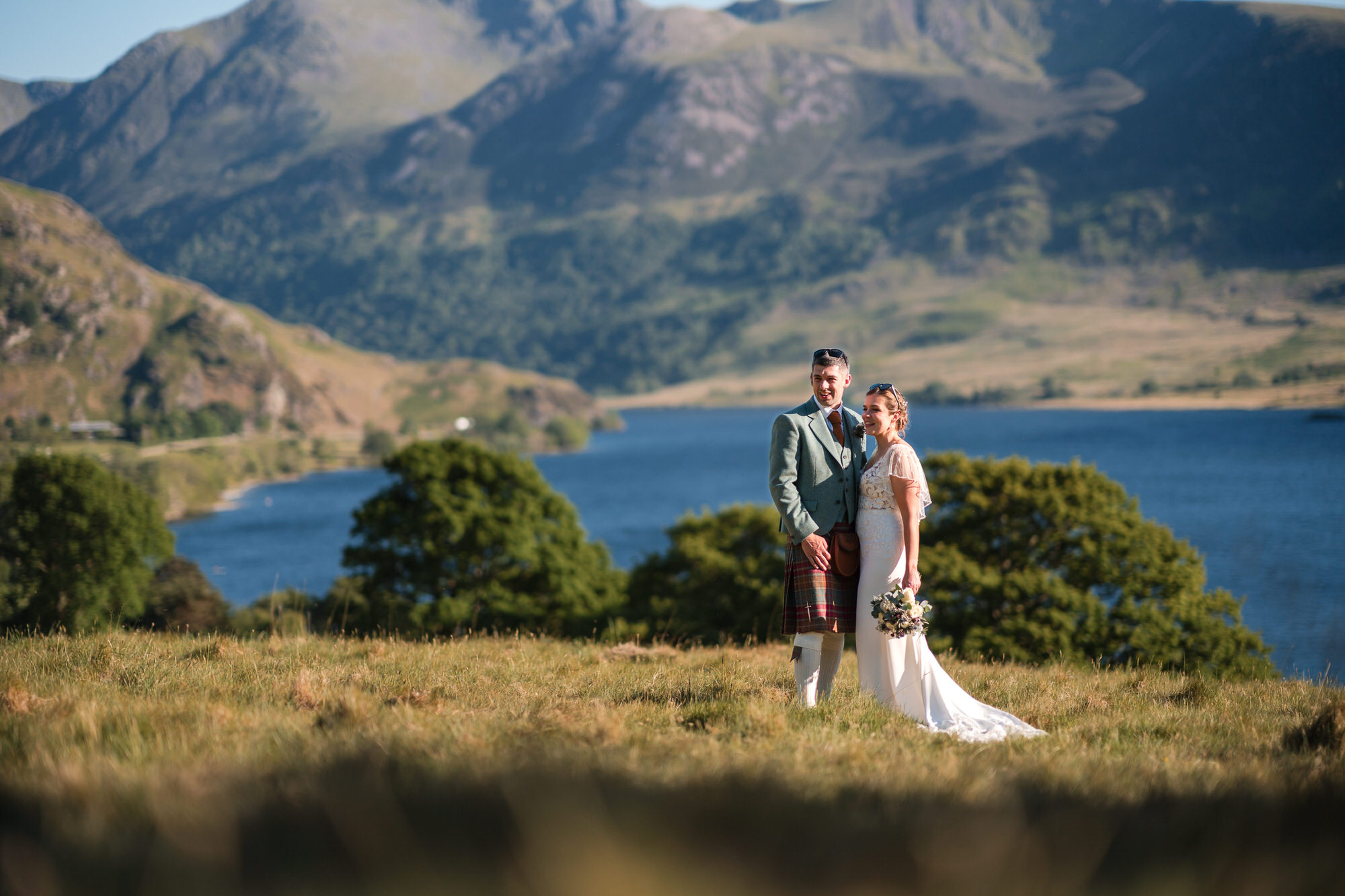 Wedding portraits at Loweswater near New House Farm in the Lake District