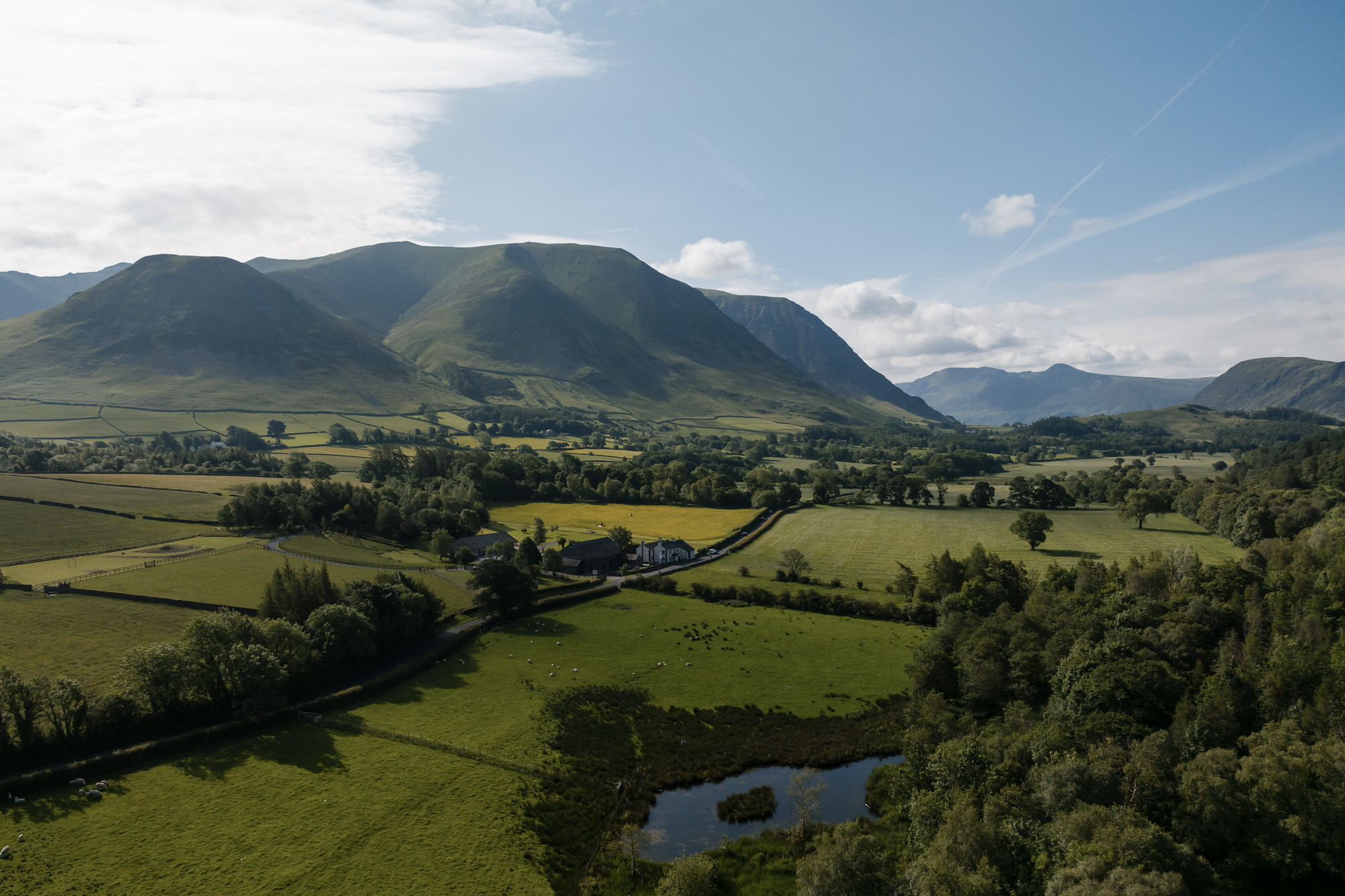 New House Farm wedding venue in Lorton with Lake District valley views
